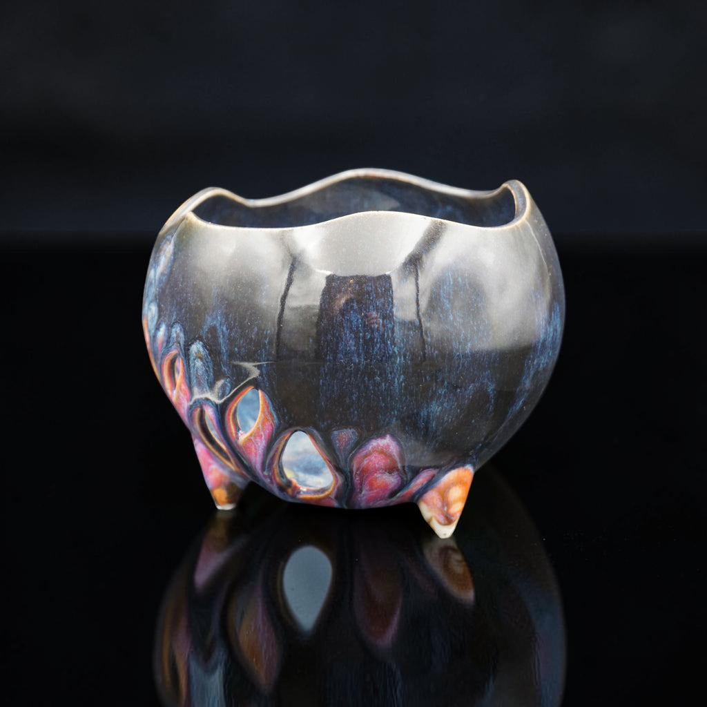 Retro porcelain orchid pot - Space Age Garden