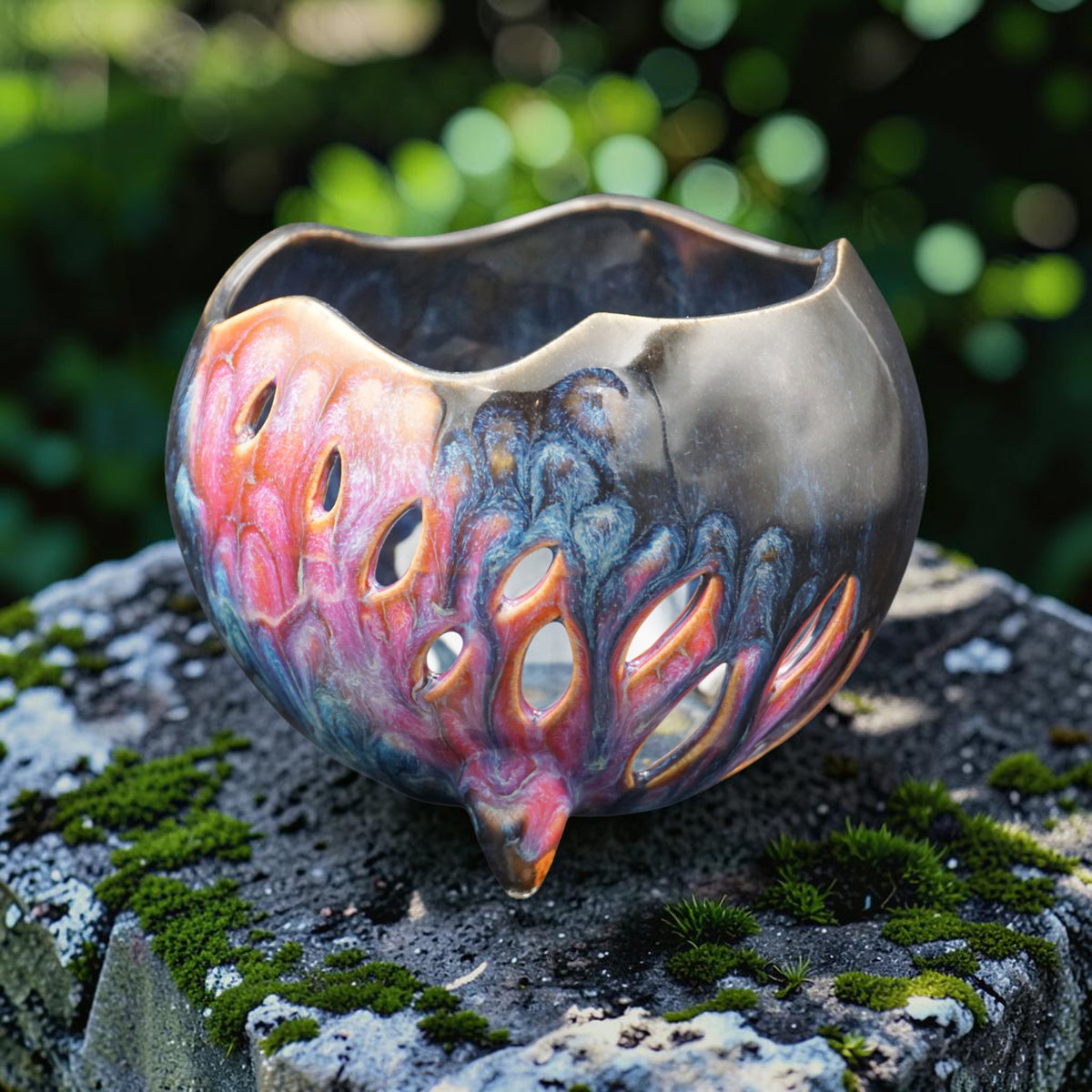 Pot à orchidée rétro en porcelaine - Jardin Space Age
