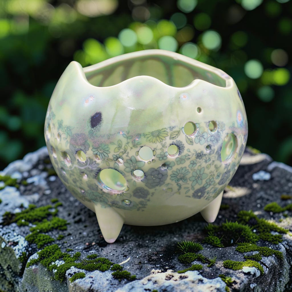 Pot à orchidée en porcelaine rétro - Groovy Garden