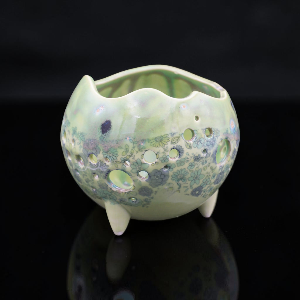 Pot à orchidée en porcelaine rétro - Groovy Garden