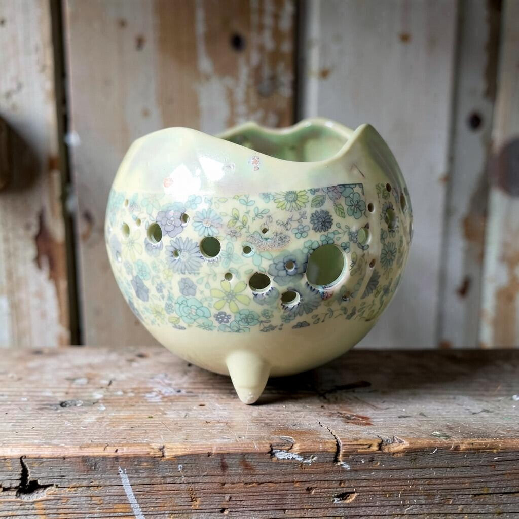 Pot à orchidée en porcelaine rétro - Groovy Garden