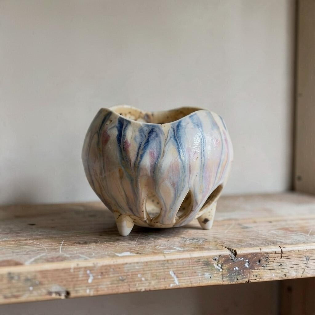 Pot à orchidée en porcelaine rétro - Petal Pop