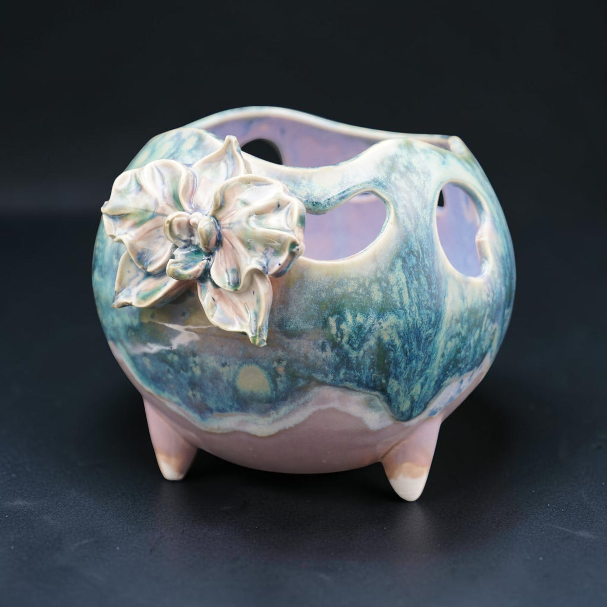 Pot à orchidée rétro en porcelaine - Botanical Bounce