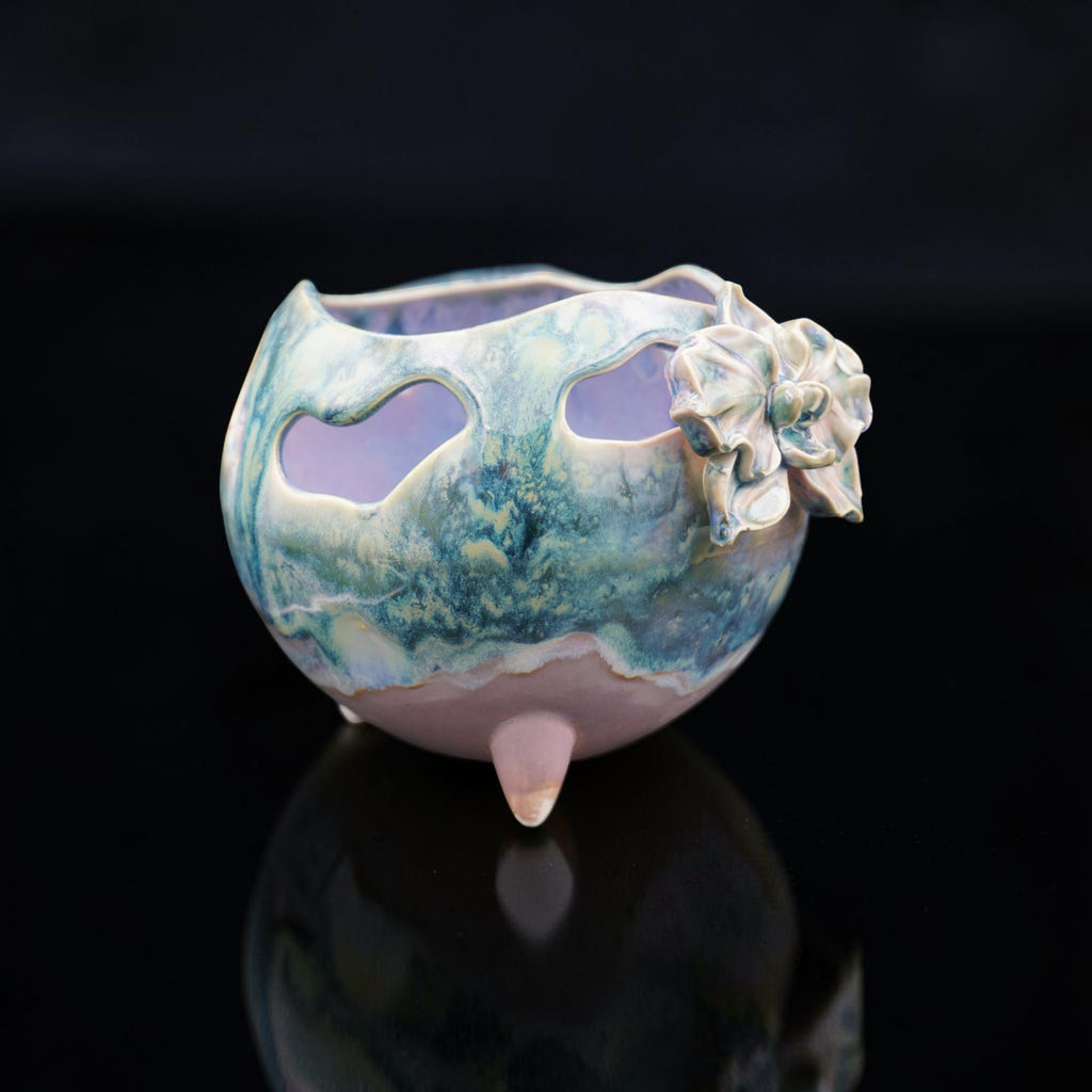 Retro porcelain orchid pot - Botanical Bounce