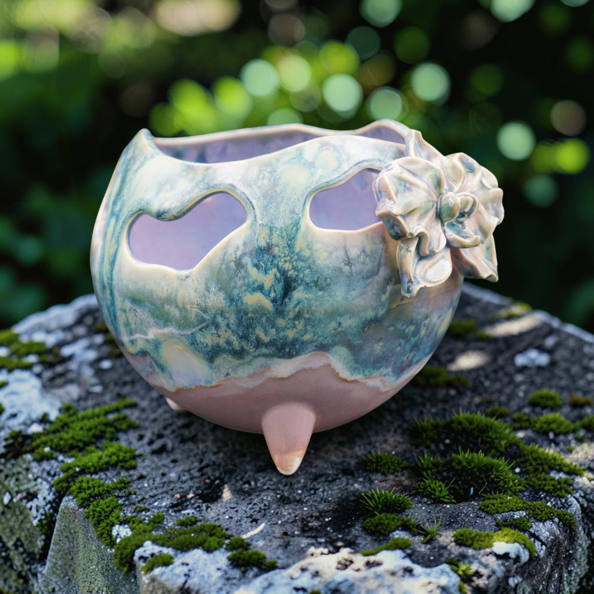 Retro porcelain orchid pot - Botanical Bounce