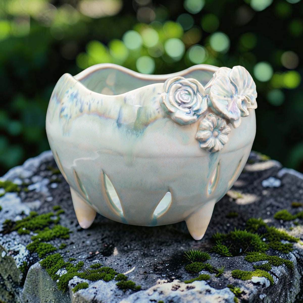 Pot à orchidée en porcelaine rétro - Jungle Jive