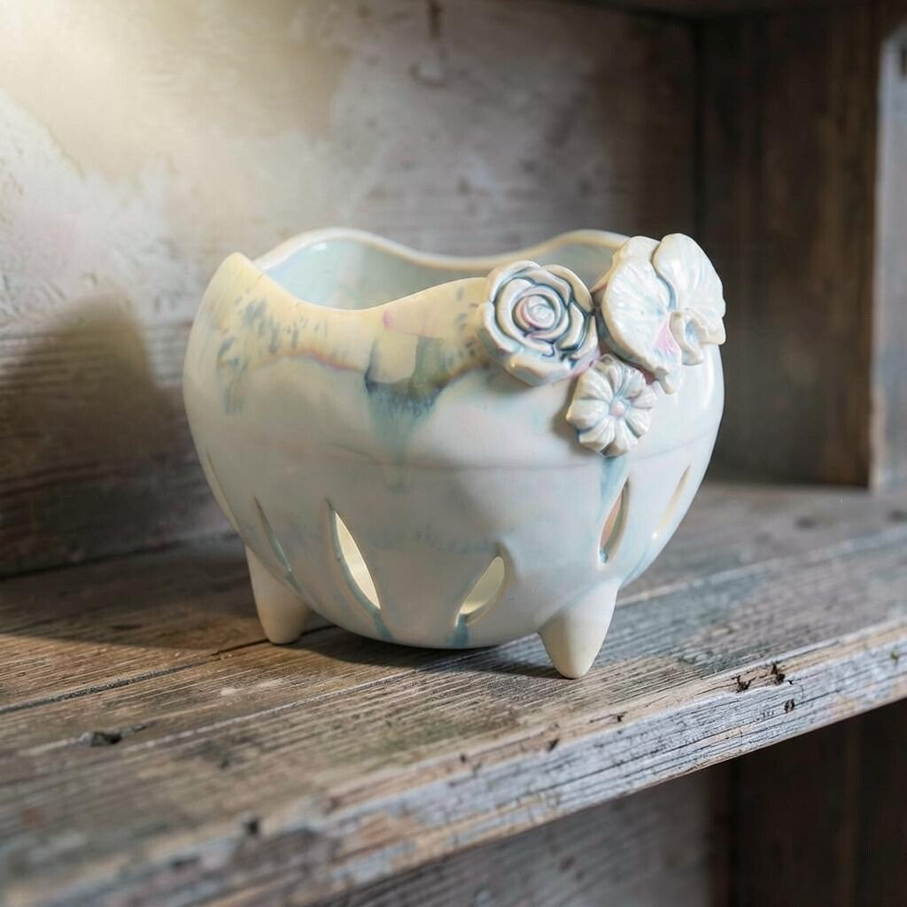 Pot à orchidée en porcelaine rétro - Jungle Jive
