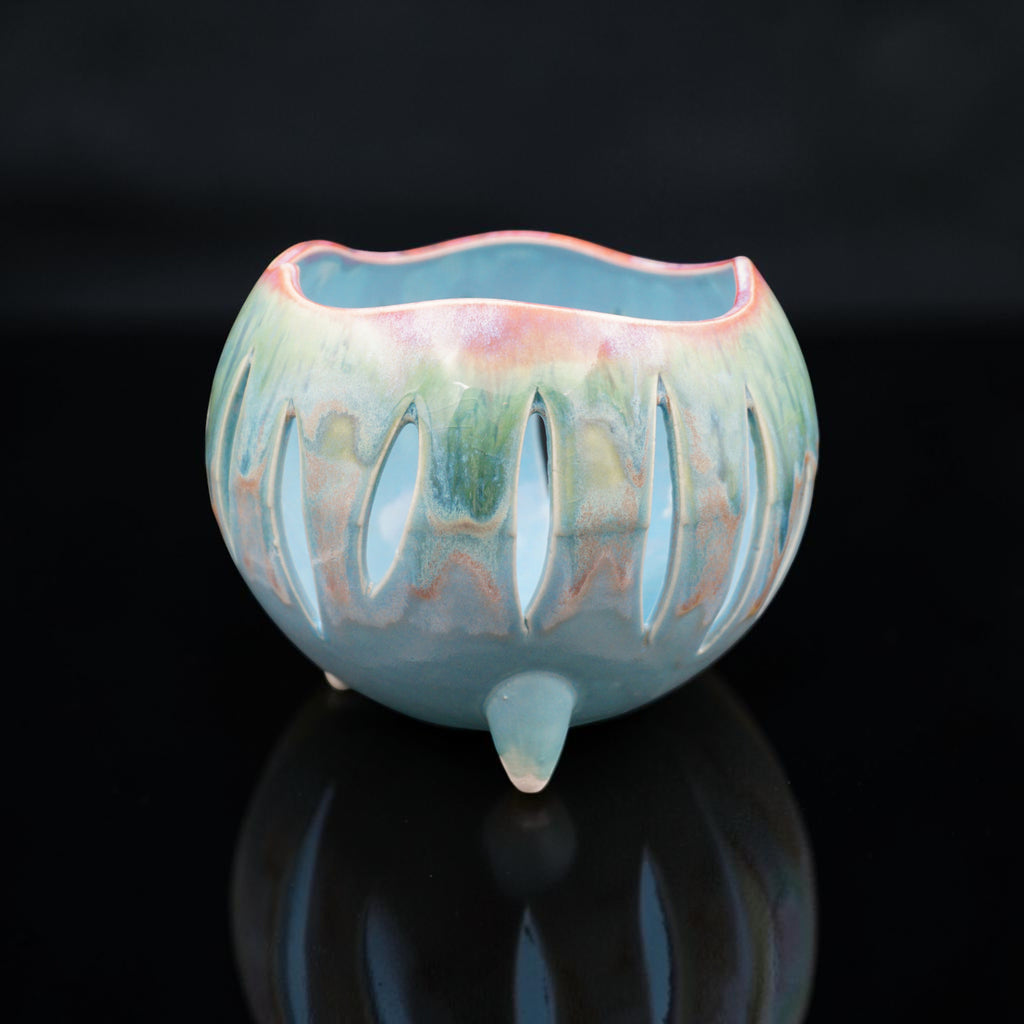 Pot à orchidée en porcelaine rétro - Groovy Pod