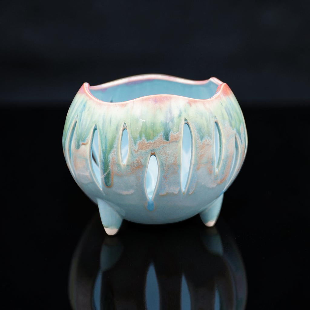 Pot à orchidée en porcelaine rétro - Groovy Pod