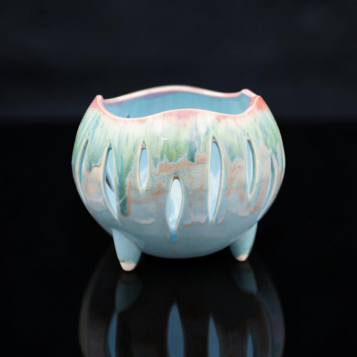 Pot à orchidée en porcelaine rétro - Groovy Pod
