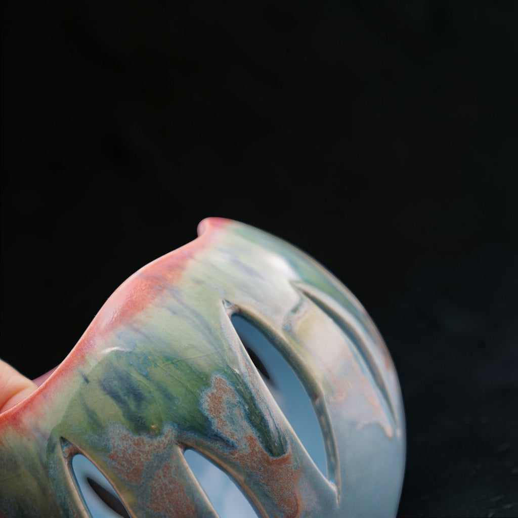 Pot à orchidée en porcelaine rétro - Groovy Pod