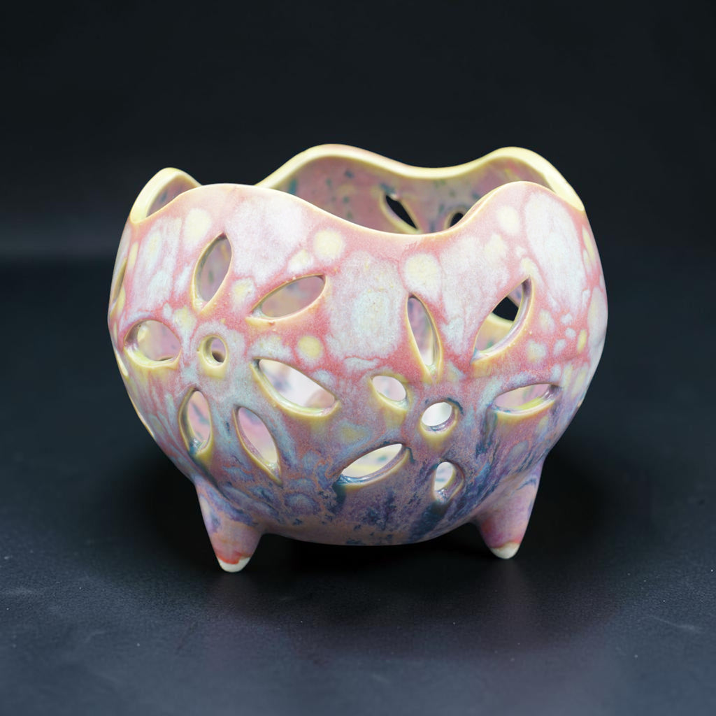 Retro porcelain orchid pot - Cosmic Flora
