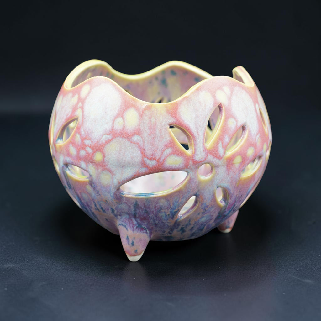 Retro porcelain orchid pot - Cosmic Flora