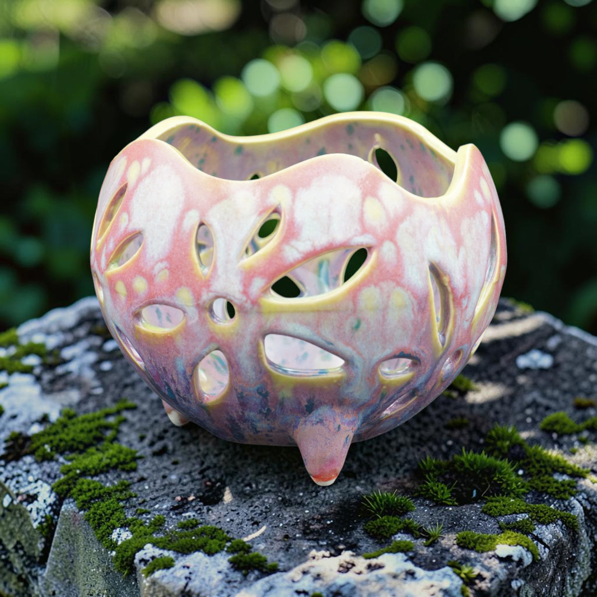 Pot à orchidée rétro en porcelaine - Cosmic Flora
