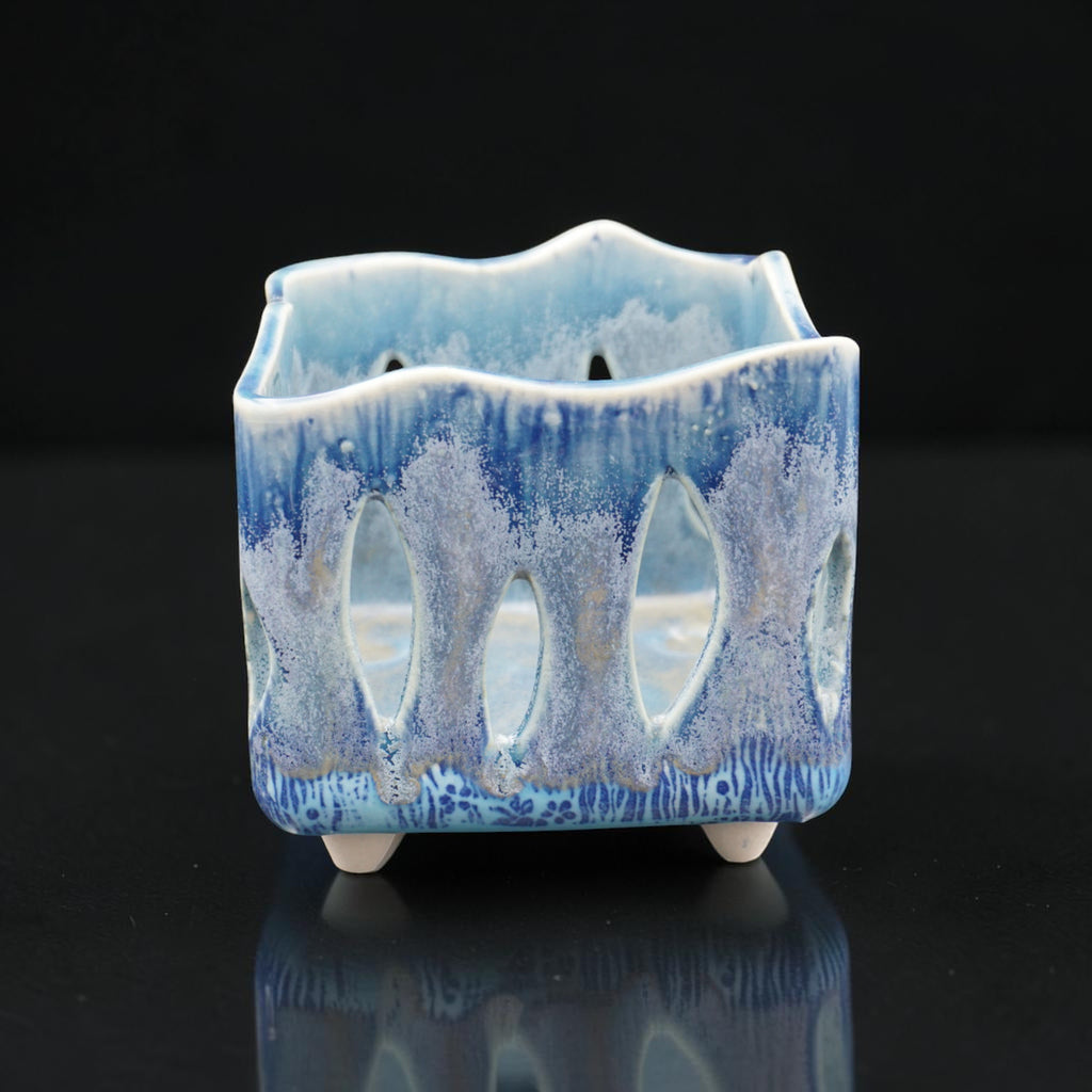 Pot à orchidée en porcelaine rétro - Funky Flora