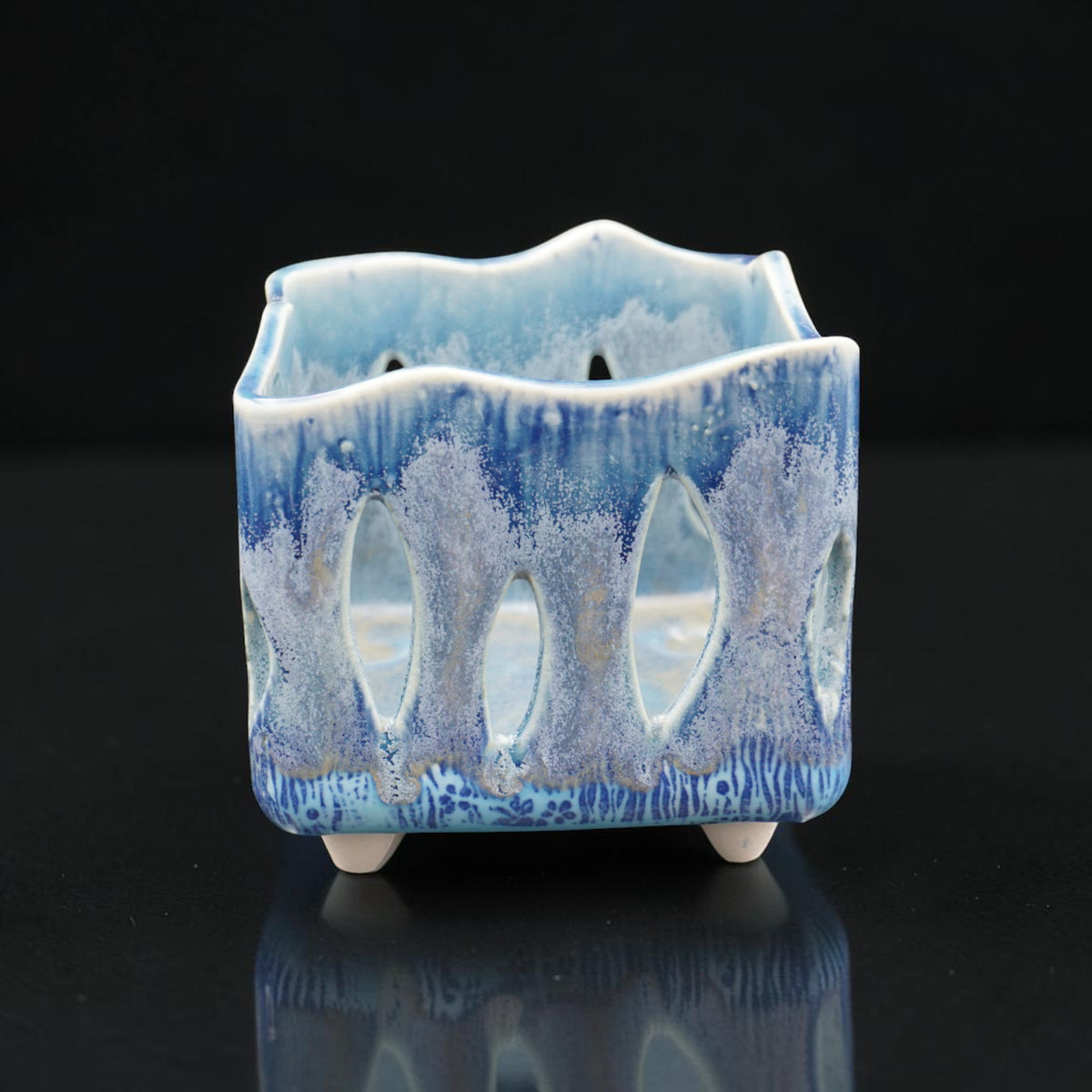 Pot à orchidée en porcelaine rétro - Funky Flora