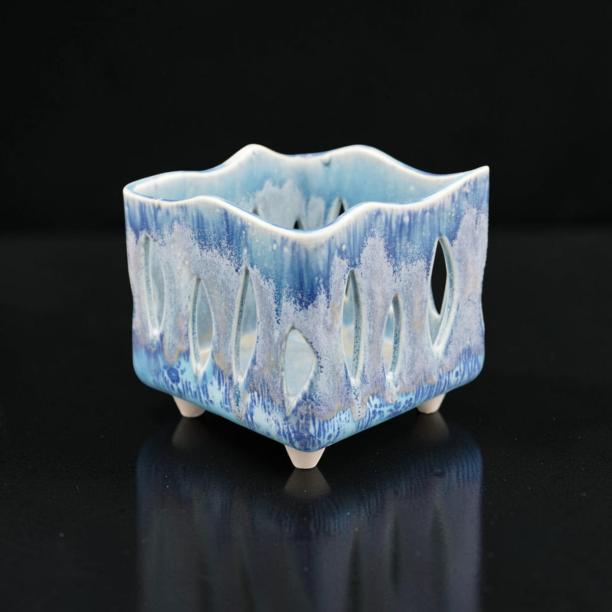 Pot à orchidée en porcelaine rétro - Funky Flora