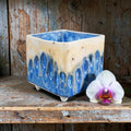 Retro square porcelain orchid pot - Garden Go-Go