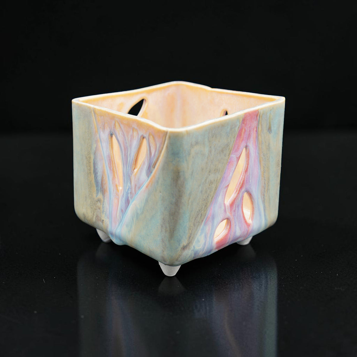 Pot à orchidée en porcelaine rétro - Funky Flora
