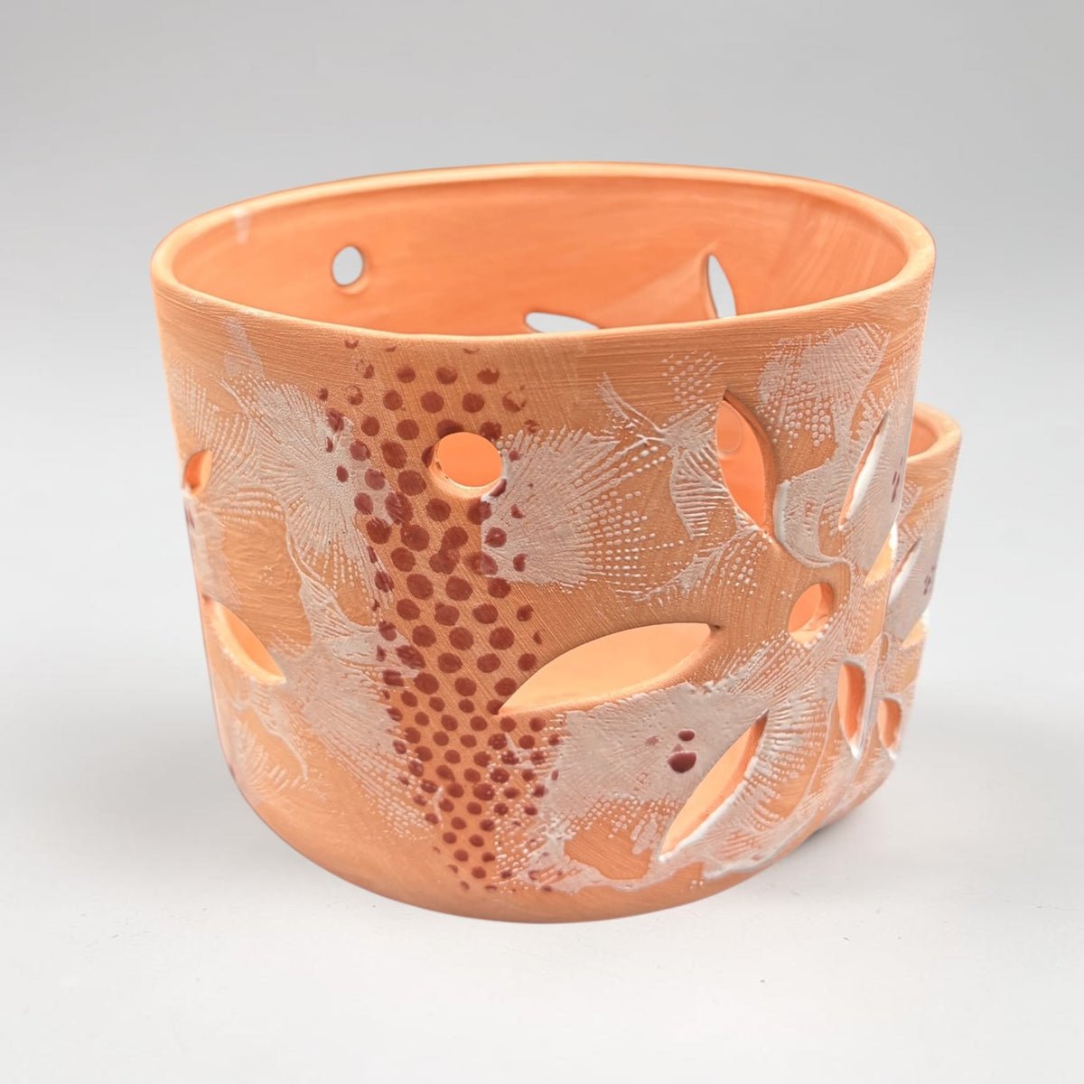 Orchid Terracotta Pot - Dots Classic