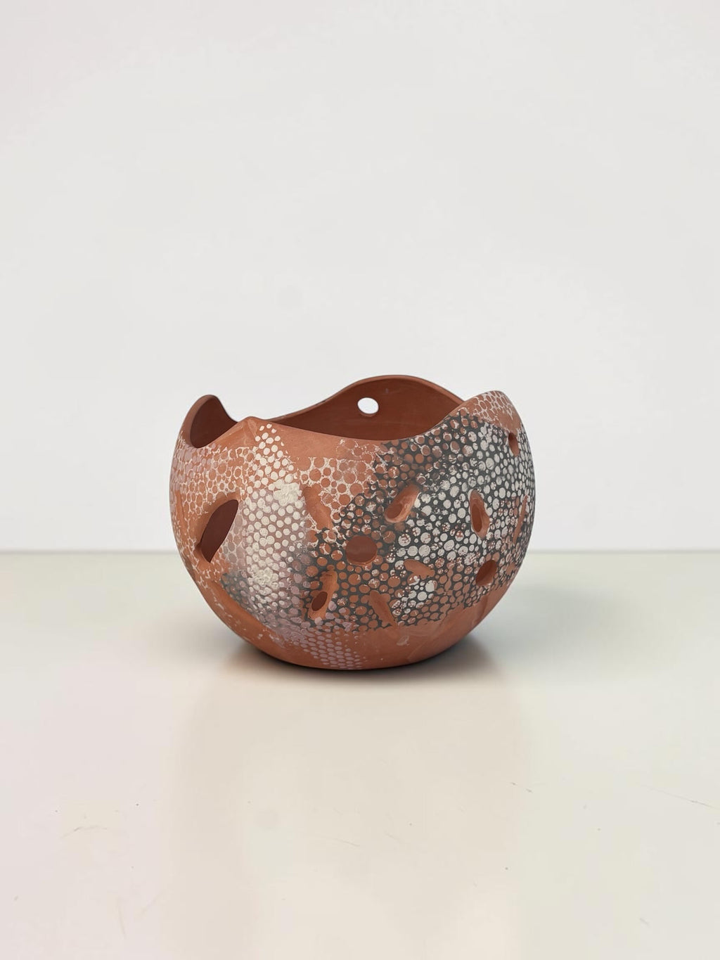 Orchid Terracotta Pot - Dots Sphere