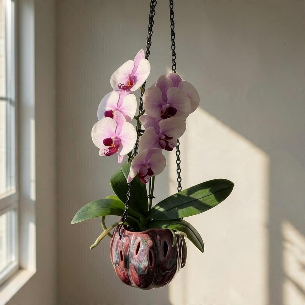 Porcelain orchid pot - Petal and Pearl