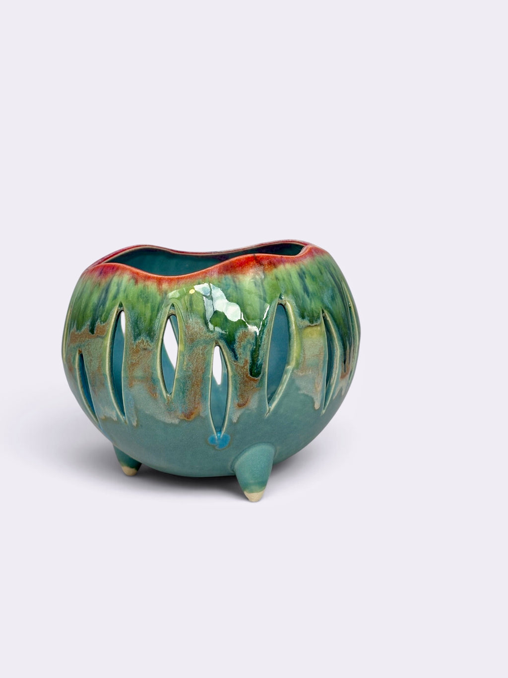 Pot à orchidée en porcelaine rétro - Groovy Pod