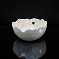 Shallow hanging porcelain pot for mini cattleya and dendrobium orchids
